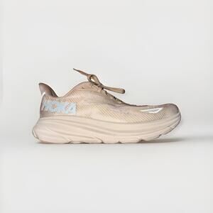 Hoka One One Clifton 9 Running Sneakers Women Size 8.5 B Sand Egg Nog Shoes